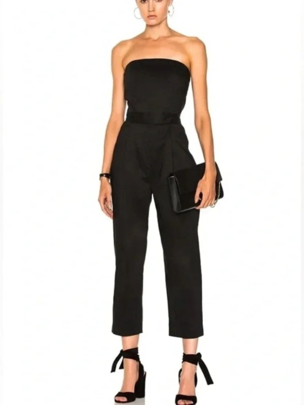 Sea New York Tuxedo Strapless Jumpsuit in Black - Size 10